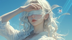 清纯蒙眼气质美女