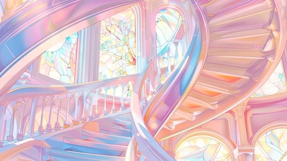 梦幻空灵旋转楼梯