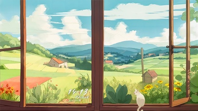 乡村窗外
