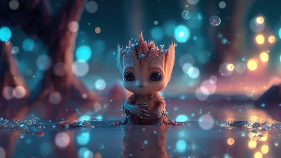 4K唯美治愈可爱格鲁特