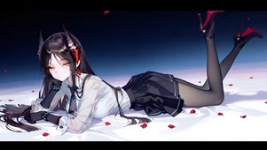 趴着的黑丝jk少女-伊内丝