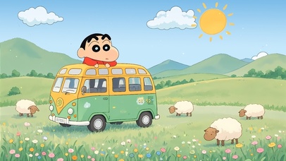 草原旅行蜡笔小新