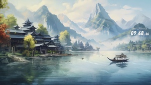 护眼山水壁纸