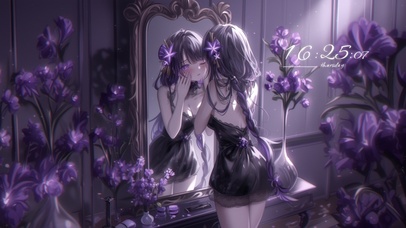 雪墨壁纸丨雷电将军丨镜中人丨