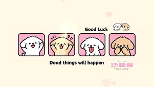 卡通治愈狗狗桌面