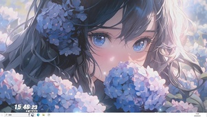 紫色绣球花
