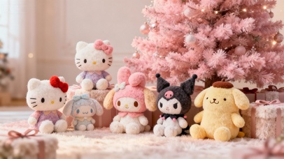 Kitty和朋友一起过圣诞