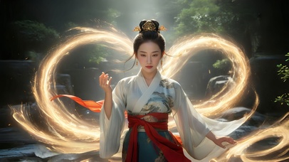 拥有神秘力量的古风美女