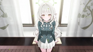 唯美房间白发少女