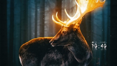 圣诞节荧光麋鹿