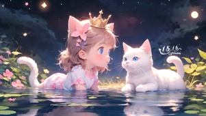 公主遇到猫