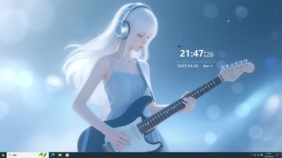 清新白发美少女