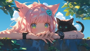 可爱猫耳女孩