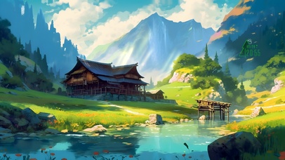 治愈护眼 山谷小屋