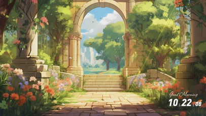 护眼花草树木景色