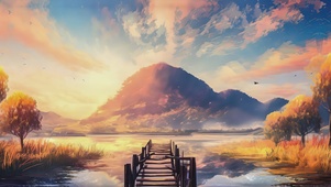 夕阳风景壁纸