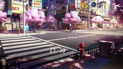 4K唯美日式樱花街道