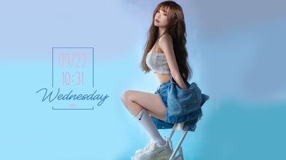 时尚美女蓝~【唯美活力风】