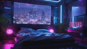 城市雨夜ai壁纸