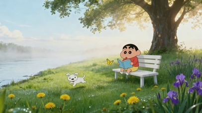 蜡笔小新悠闲午后