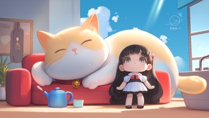 沙发上的大猫
