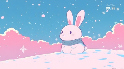 雪天小兔