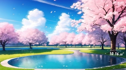 唯美浪漫樱花湖