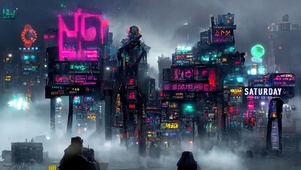 赛博朋克科幻城市