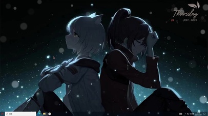 4k背靠背二次元美少女