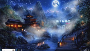 古风夜景场景-桌面主题