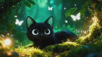 可爱黑猫精灵