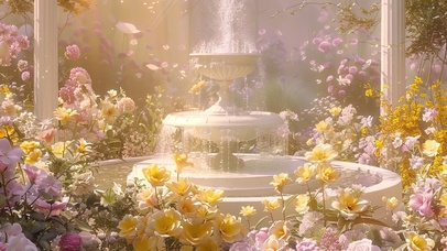 梦幻花园喷泉