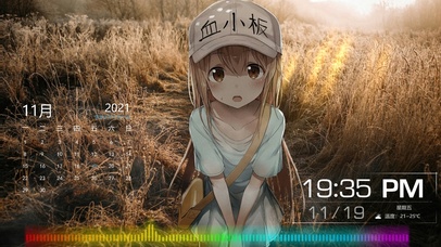 工作细胞夕阳下卡哇伊的血小板