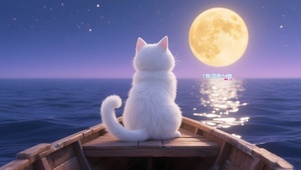 中秋海面猫咪