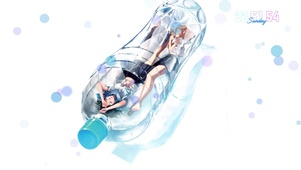 漂流瓶の美少女