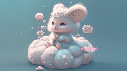 棉花糖上的兔兔