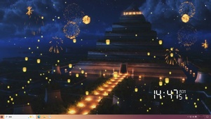 灯笼万象景色桌面主题