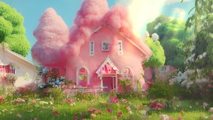 粉色棉花糖小屋