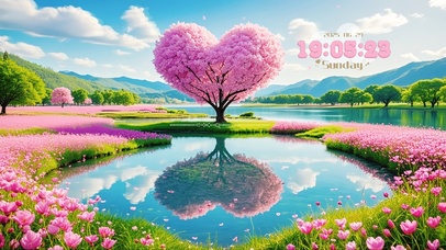 粉色浪漫爱心树