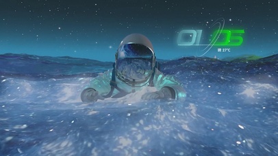 4K科幻星河宇航员太空人