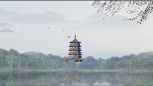 古典风中国水墨风景