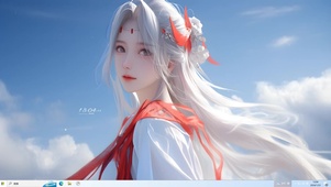 4K清纯白发女孩主题