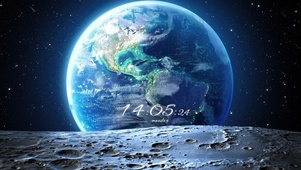 唯美月球星空