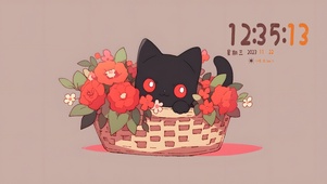 花篮里的猫猫