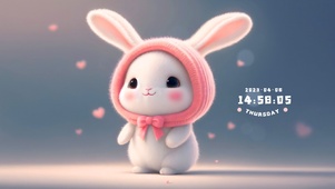 可爱懵懂小兔