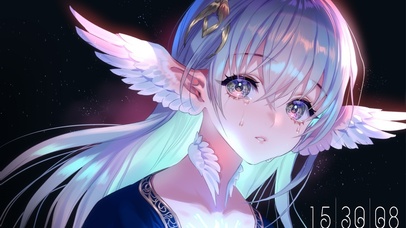 蓝发仙女（带真实时间）