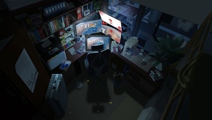 4K 夜晚安静的书房