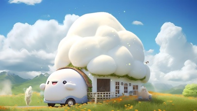 可爱的蘑菇小车