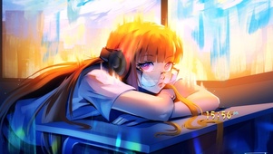 可爱教室女孩