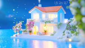 海上别墅夜
